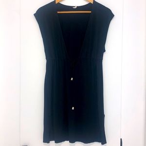 2/$14 Victoria's Secret Merona Swim Coverup Open Center w/ Tie Medium Black